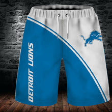 Load image into Gallery viewer, 2020 Detroit Lions Football Summer Beach Shorts Men&#39;s Cool Sport Short Pants 3D Swim Trunks
