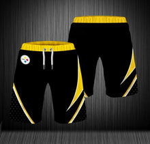 Load image into Gallery viewer, 2020 Pittsburgh Steelers Summer Beach Shorts Men&#39;s Cool Sport Short Pants 3D Swim Trunks
