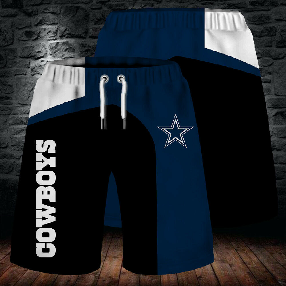 2020 Summer Dallas Cowboys 3D Beach Shorts Cool Short Pants 3D Swimming Trunks
