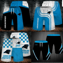 Load image into Gallery viewer, 2020 Summer Carolina Panthers 3D Beach Shorts Cool Short Pants 3D Swimming Trunks

