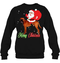 Load image into Gallery viewer, Merry Christmas Santa Claus Riding Boxerd T-Shirt, Ladies T-Shirt, LongSleeve, Hoodie 2D
